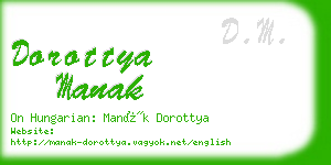 dorottya manak business card